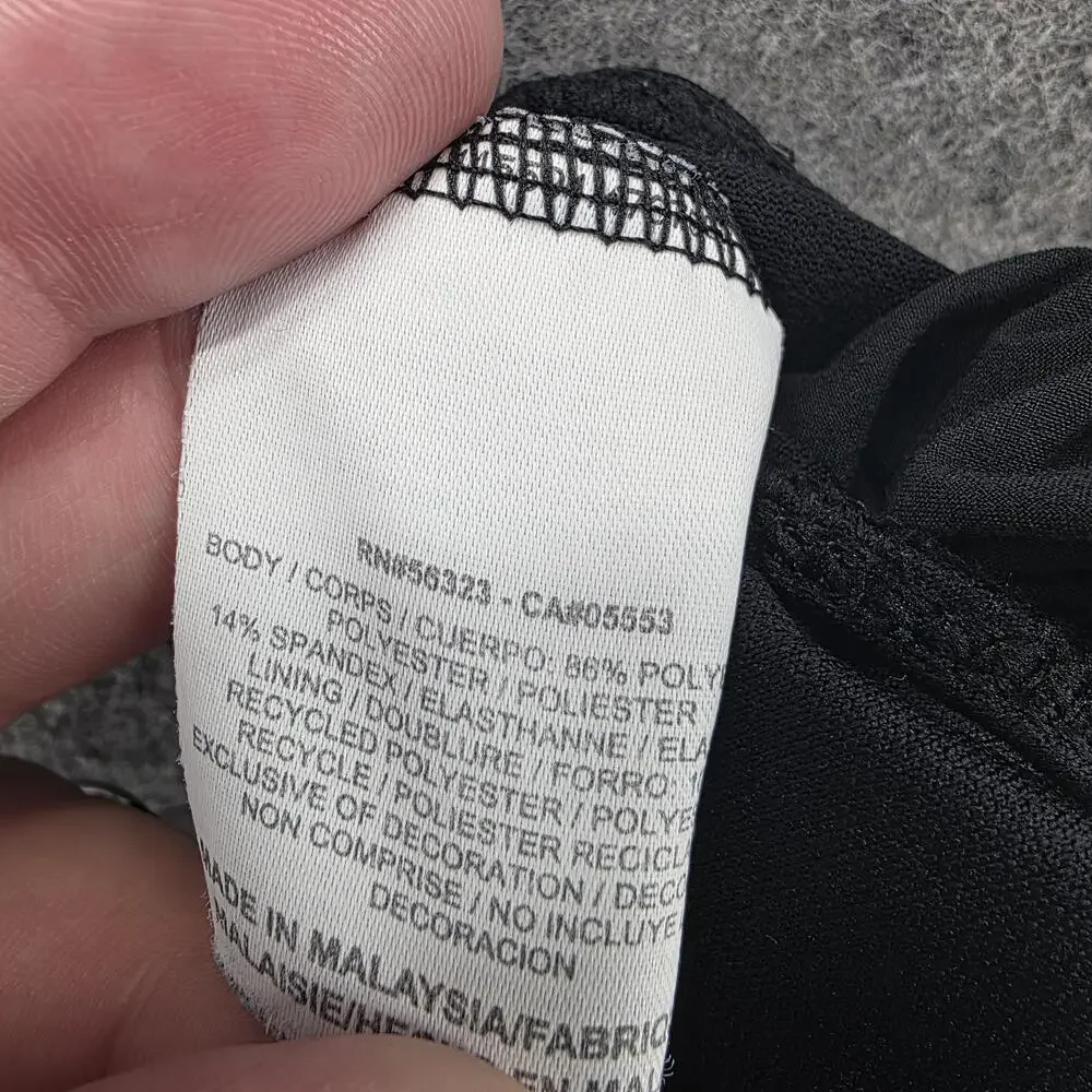 Nike Shorts Womens Medium Black White Dri-FIT Running Lined Split Hem Athletic